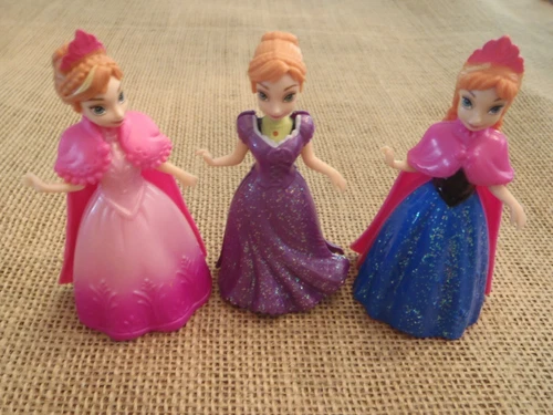 Polly Pocket Disney Princess MagiClip Anna Frozen Set Lot E24