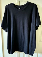 Old Navy Black Oversized Tunic Longer Length T-shirt 4XL 5X 28 30 32 4X