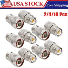 2/4/10Pcs N-Type Male to PL-259 SO-239 UHF Female RF Adapter Barrel Connector