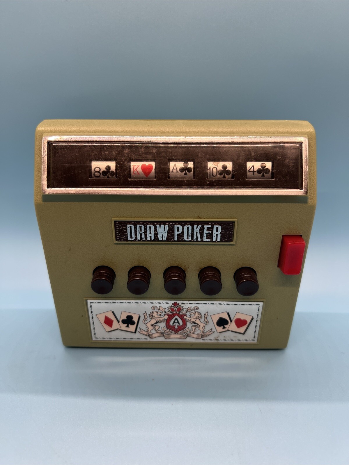 Working Vintage 1971 Waco Draw Poker Hand Held Battery Operated Toy Game Japan