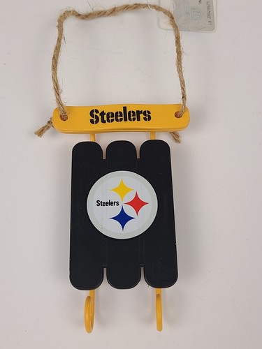 Pittsburgh Steelers Sled Christmas Tree Ornament Holiday Decor NFL Football