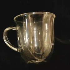 Joy Jolt Double Walled Clear Glass Coffee Mug 7.4 oz  Joyjolt Serene New