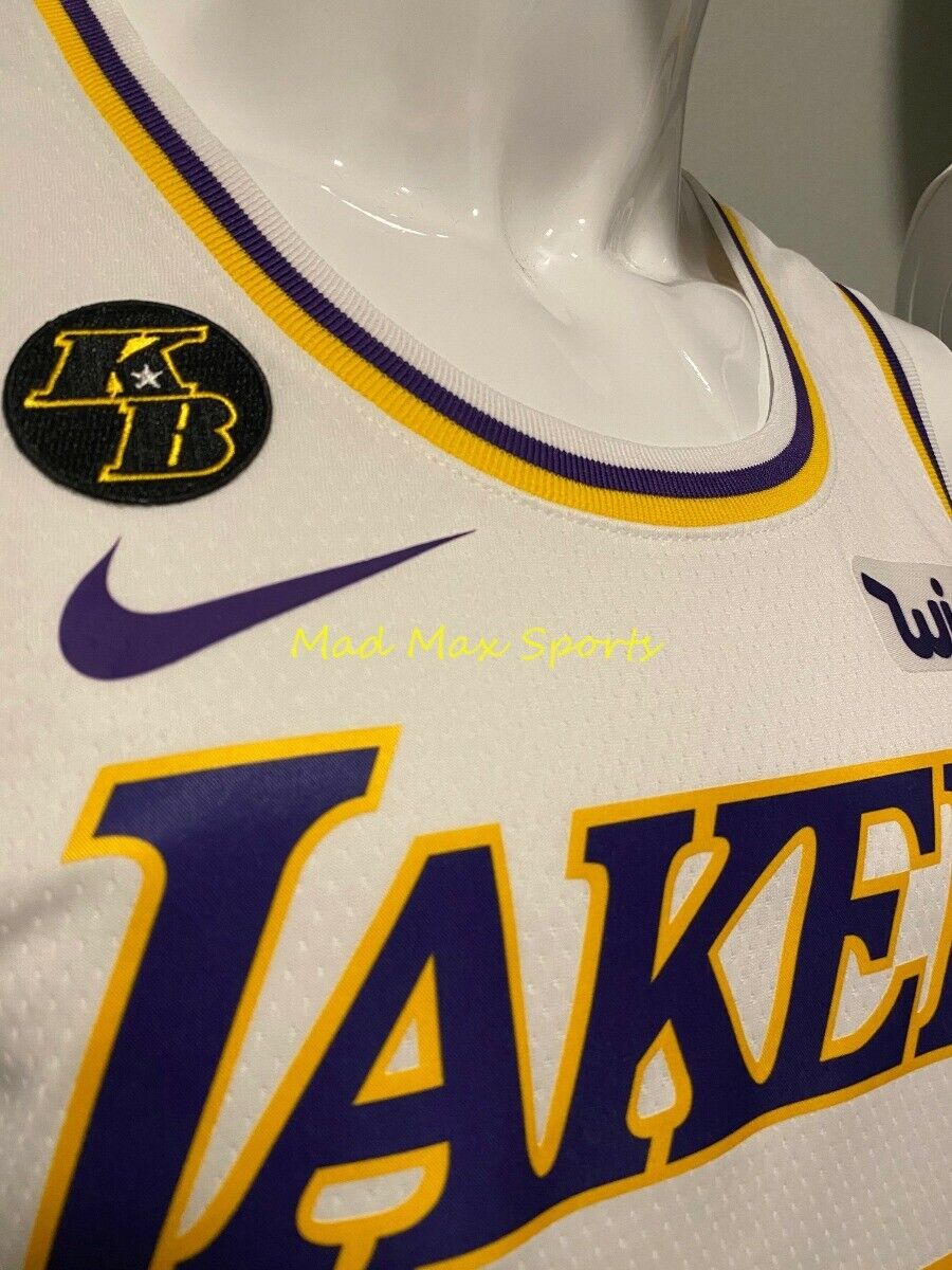 ANTHONY DAVIS LA Lakers Nike WISH White KOBE KB Patch NBA ANTHONY DAVIS LA Lakers Nike WISH White KOBE KB Patch NBA