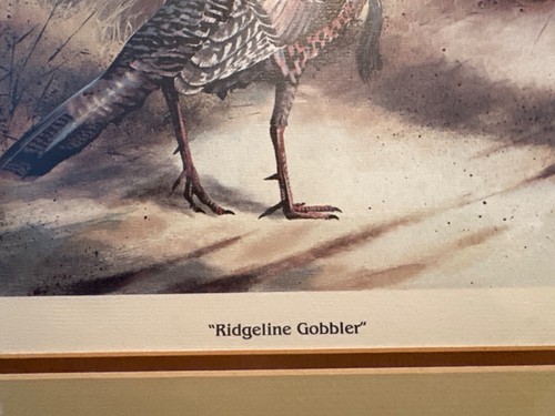 RIDGELINE GOBBLER, BURTON E MOORE, JR Turkey Art Columbia SC USMC AC Flora Alumn - Picture 2 of 5