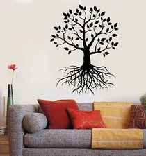Vinyl Wall Decal Tree Roots Nature Forest Branches Foliage Stickers (1739ig)