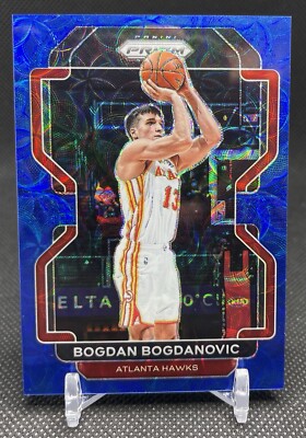 2021-22 Panini Prizm Choice Bogdan Bogdanovic Blue Scope Prizm /39 #149 Hawks
