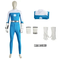 Cosplay Fantastic Four Human Torch Jonathan Jumpsuits Belt Gloves Superhero Suit