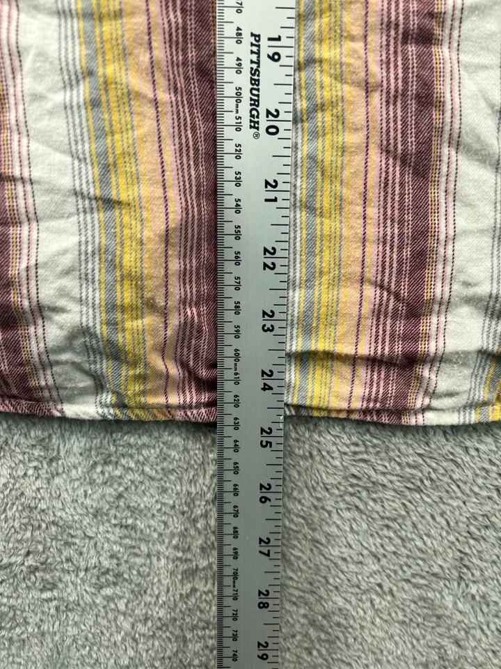 Camisa Forever 21 Mujer Mediana Rosa Rayas Abotonada Manga Larga Top Informal Trabajo Foto 3 de 4