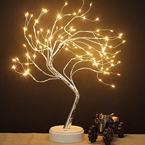 Luces LED de árbol de luciérnaga de 20" | Bonsai - Dormitorio, escritorio, lámpara de mesa decorativa... - Imagen 4 de 5