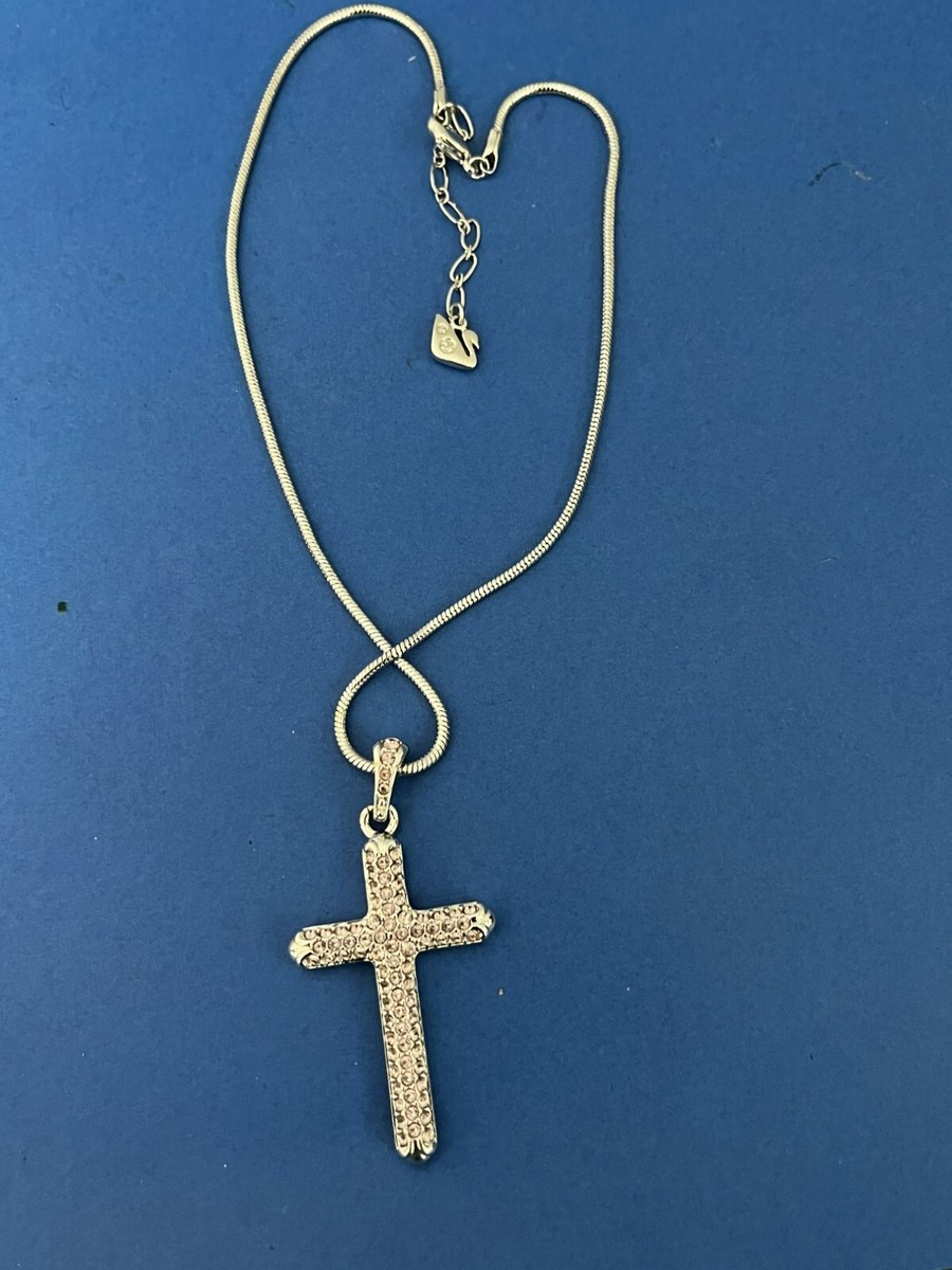 SWAROVSKI★ [正規品] Insigne Pave Cross Rhodium Necklace Mew 100% Authentic SWAROVSKI Rhodium Pla Cross Insigne