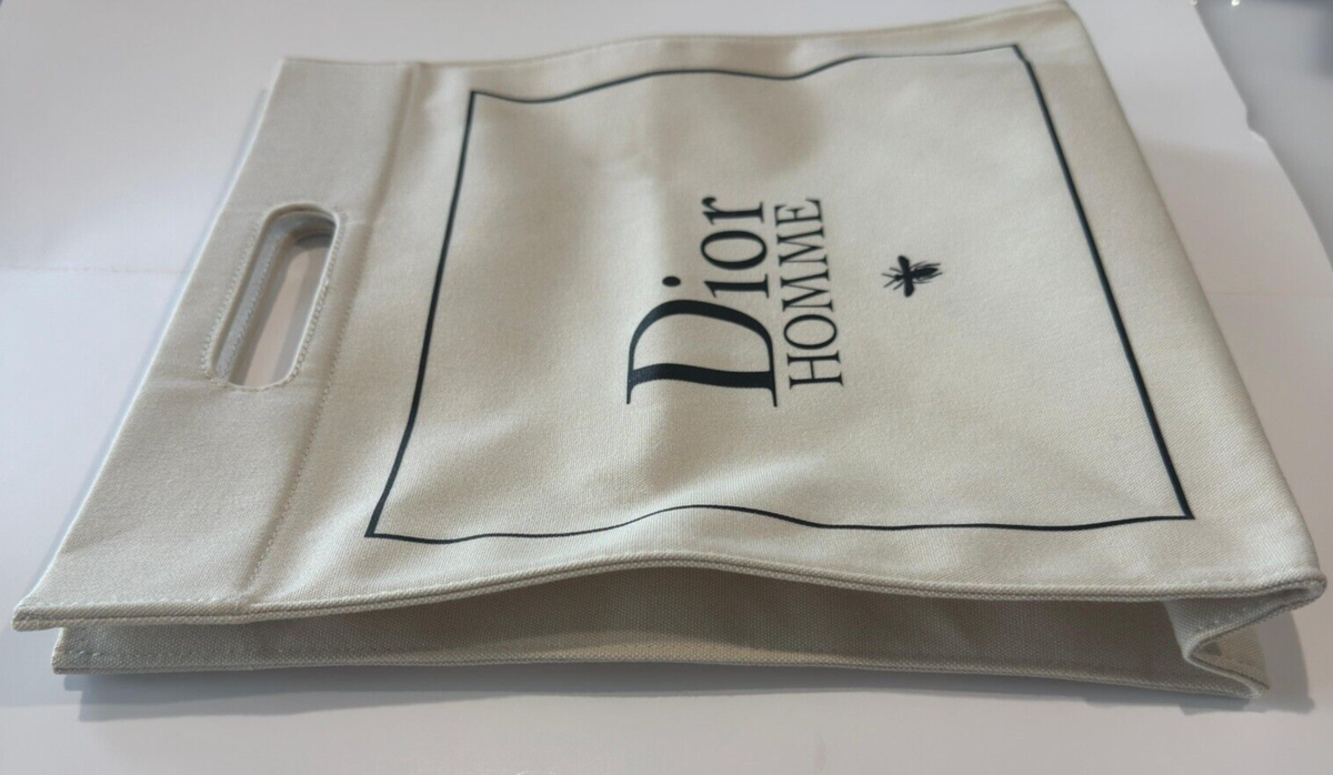 Christian Dior Beauty ⭐ Dior Homme Tote Bag ⭐ Beige Canvas Top