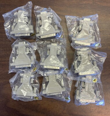 Lantronix D-Sub Adapters & Gender Changers Adapter Null Modem DB9M-DB25M (9)-New