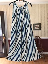 NWT $129 The Limited Dress Blue white pleated tie straps lined Size P S NEW