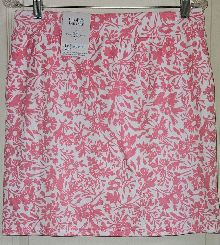 Croft Barrow Womens Small Tennis Skirt Skort New NWT