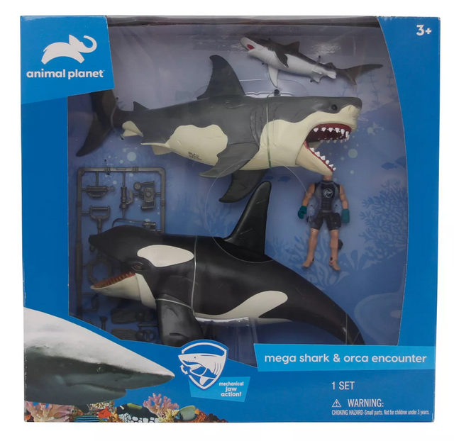 Animal (Great White) Mega Shark & Orca Whale FIGURE Encounter