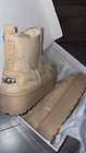 UGG Classic Mini Platform Women’s Ankle Boots UK 5 Beige Suede Pull On Box