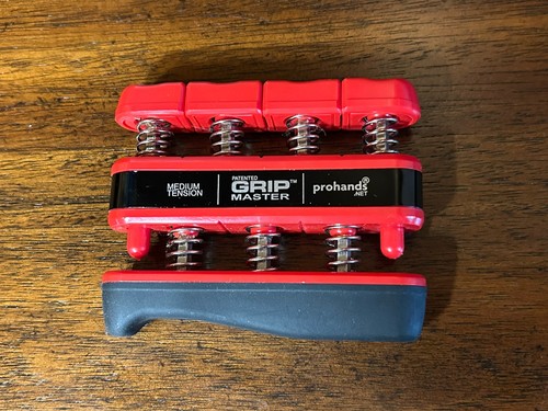 Prohands by Gripmaster Hand Finger Excerciser - Red - Medium Tension (7.0 lbs)
