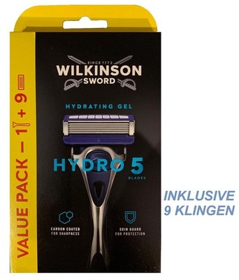 Wilkinson Sword Hydro 5 Skin Protection Regular Rasierer mit 9 Ersatzklingen