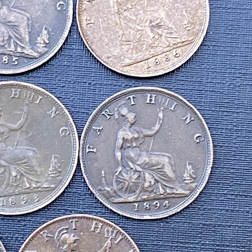 Lote de monedas Victoria Farthings (8) 1884 1885 1886 1891 1893 1884 1896 1901 51015 - Imagen 11 de 12