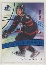 2020-21 SP Game Used Authentic Rookies Team Canada Blue Burst Ty Dellandrea 3g2
