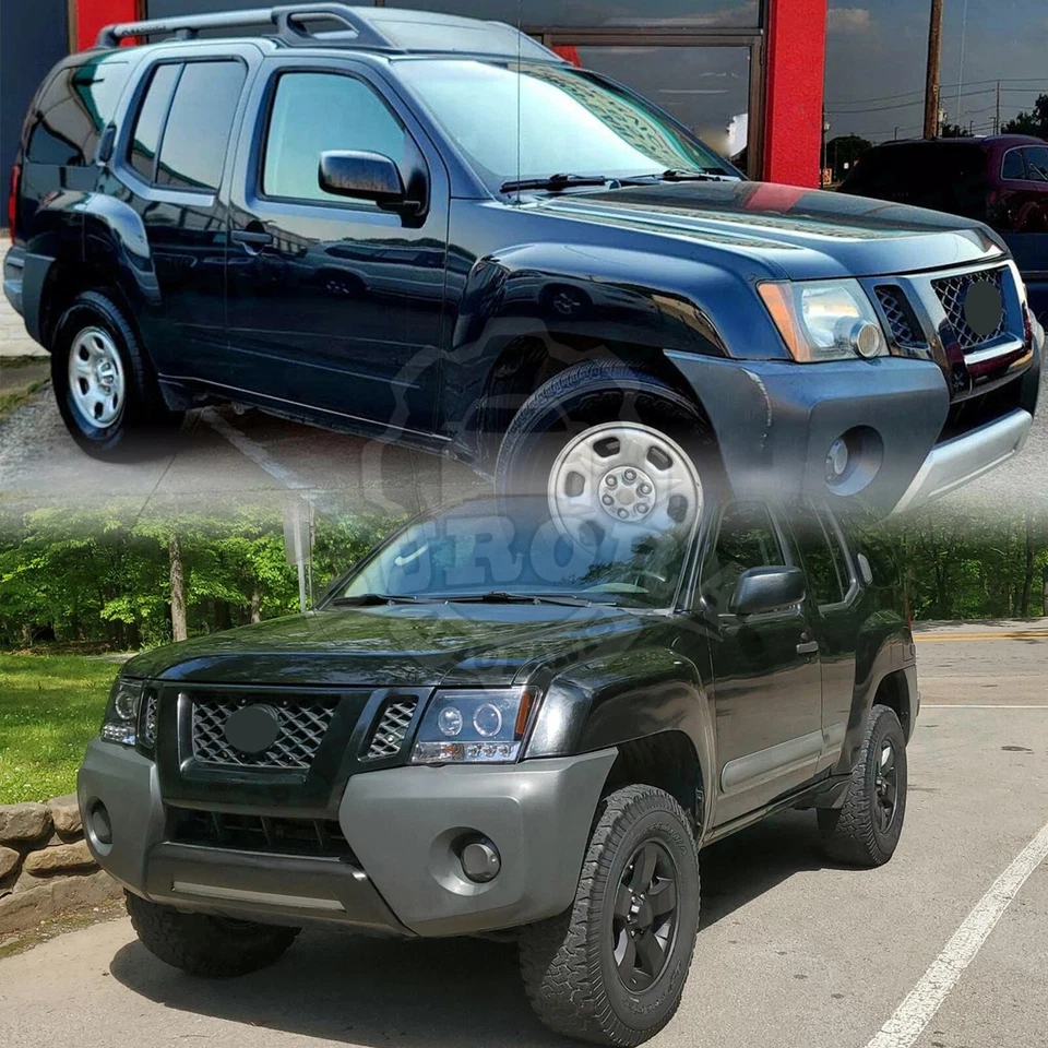 For 2009 2010 2011 2012 2013 Nissan Xterra Gloss Black Shell Grille Assembly NEW - Image 2 of 4