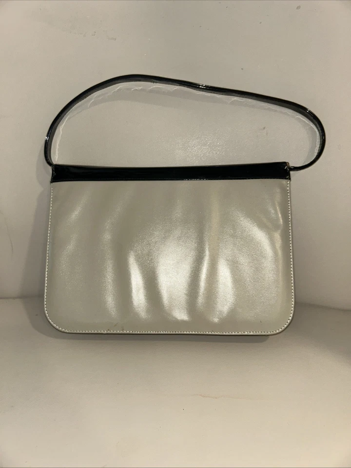 Cartera de Noche De Colección Bolsos de Mano Annette St Louis MO Negro Brillante Patente Foto 3 de 4