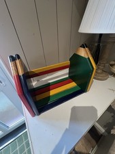 Vintage 80s/90s Pierre Sala Style Pencil Book Rack Expandable Book Holder