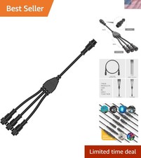 Weatherproof 3-Pin Y Splitter Connector for LED Lights - 1 Male to 3 Female