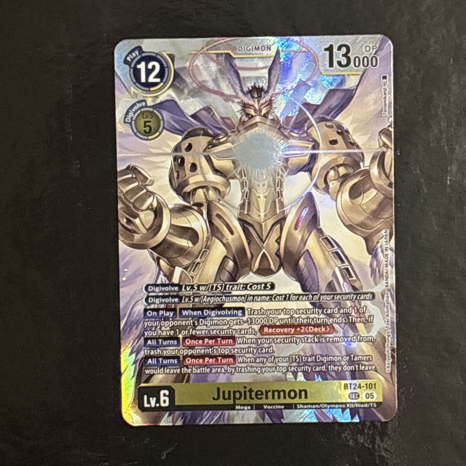 Jupitermon - BT24-101 - SEC Secret Rare - Digimon -Time Stranger
