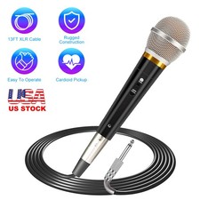 Dynamic Handheld XLR Mic for Karaoke Amp Speaker Wired Cardioid