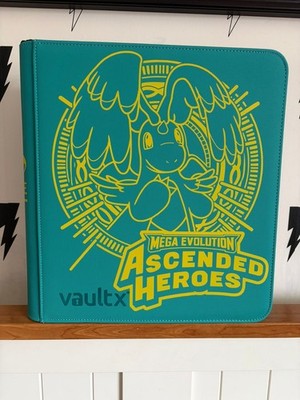 Vault X - 12 Pocket XL eXo-Tec Zip Binder - Teal Pokemon Ascended Heroes Dragonite