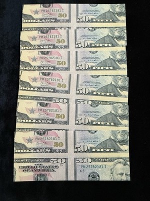 6 Pack - Mismade $50 Fifty Dollar Bill     Bill Change Money Magic Close Up