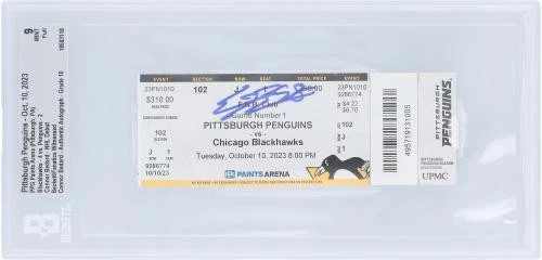 Connor Bedard Chicago Blackhawks Signed October 10, 2023 Debut BAS 9/10 Ticket - Image 3 of 3