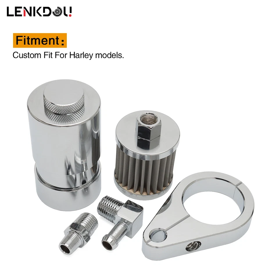 Colector de latas de captura de aceite para respirador de motor CNC para Harley Custom Indian BMW 40-0568 Foto 2 de 4