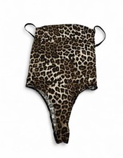 Leopard Print Bodysuit One Piece with Thin Straps for Women