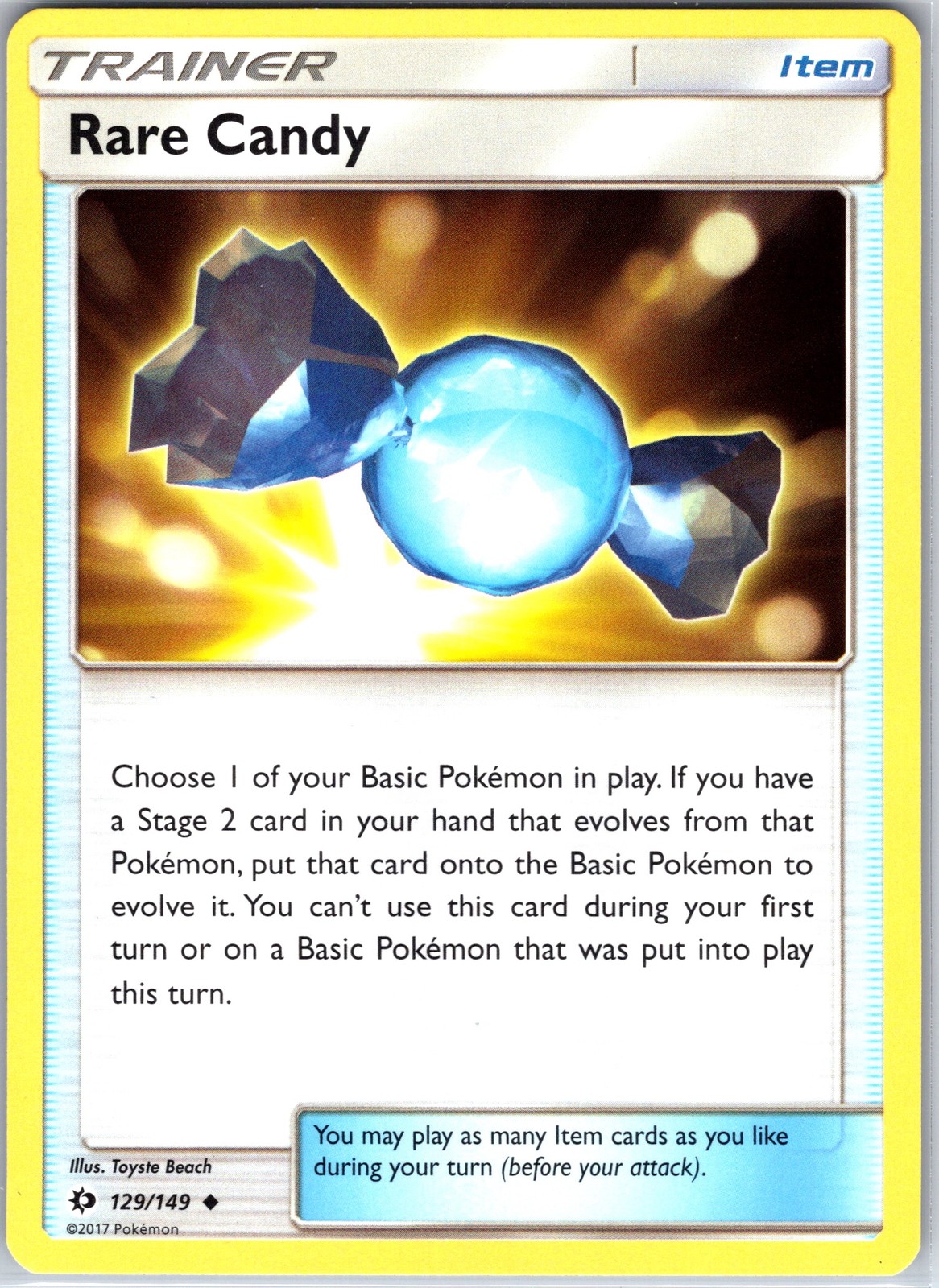 Rare Candy 129/149 Uncommon Regular Card SM Base Set Pokemon TCG LP