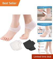 2 Pairs Silicone Heel Protectors Breathable Gel Sleeves for All-Day Comfort
