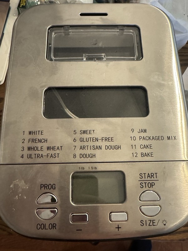 Zakarian ZAK100 Bread Machine 550W 12 Programs 1/1.5 lb Gluten-Free Silver