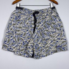 Vintage Patagonia Baggies 90s River Shorts Mens Large Fish Print Blue Gorpcore