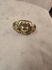 Antique Victorian Ornate Yale & Towne Meridian Brass Oval Door Knob RESTORED