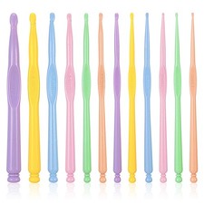 Ganchillos de pl stico para principiantes, herramienta para tejer hilo DIY 