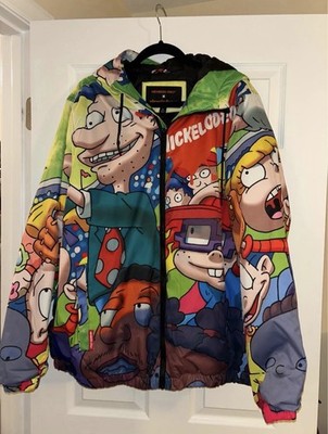 Members Only Nickelodeon Cartoon Graphic Hooded Full Zip Puffer Jacket XL
