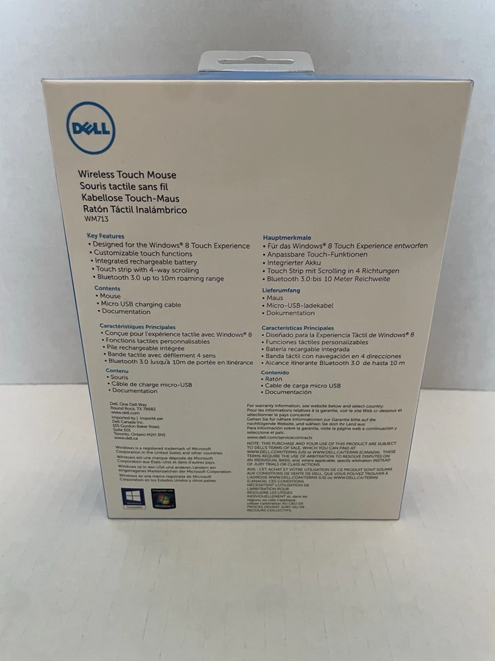 Dell Wireless Touch Bluetooth BT 3.0 Mouse WM713 BRAND NEW SEALED - Image 4 of 4
