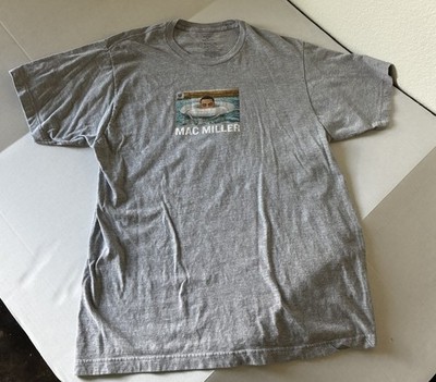Preloved Mac Miller Swimming T-Shirt Size XL Official Merch Unisex Gray Tee Rap
