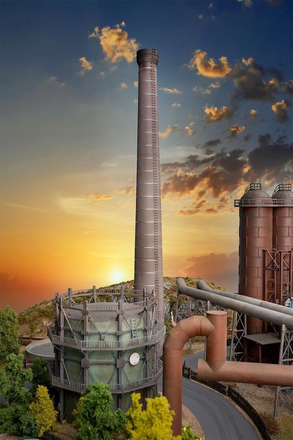 Faller 180055 Gro&szlig;er Industrieschornstein 1:87 Spur H0 Bausatz NEU
