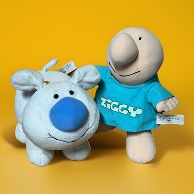 Ziggy & Fizz Cartoon Dog 9'' Plush Stuffed Toy Nanco 2006 SAMPLE SUPER RARE