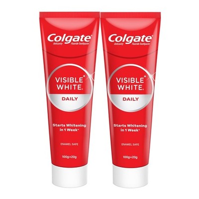 Colgate Visible White Toothpaste, Teeth Whitening - (200g + 40g, Combo Pack)
