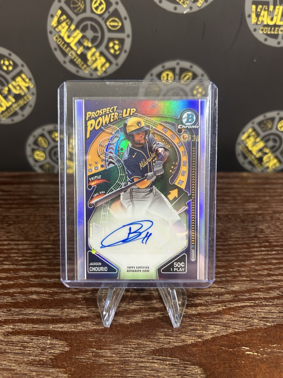 2024 Bowman Chrome Prospect Power-Up Jackson Chourio AUTO /30 Brewers SSP