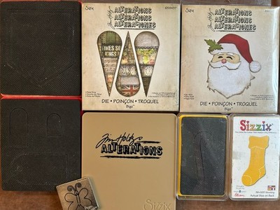 Sizzix Die Lot & Tim Holtz Alterations Xmas Pockets Mixed Bundle Preowned