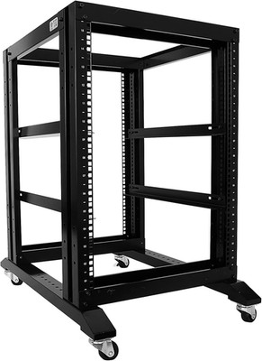 Server Rack Open Frame Rack 4 Post 19 Inch Adjustable Server/Audio Rack Cold Rol